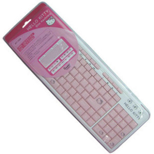 正版Hello kitty键盘 超薄多媒体键盘 卡通KT电脑键盘 USB接口